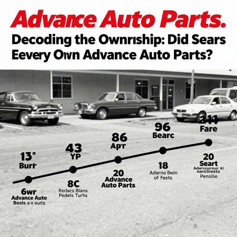 Timeline illustrating the key events in the relationship between Sears and Advance Auto Parts.