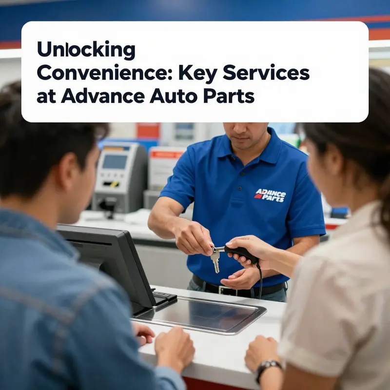 Key cutting services being offered at an Advance Auto Parts location.