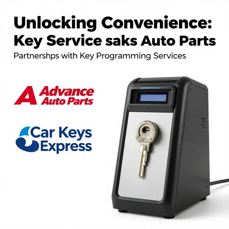 Key cutting services being offered at an Advance Auto Parts location.