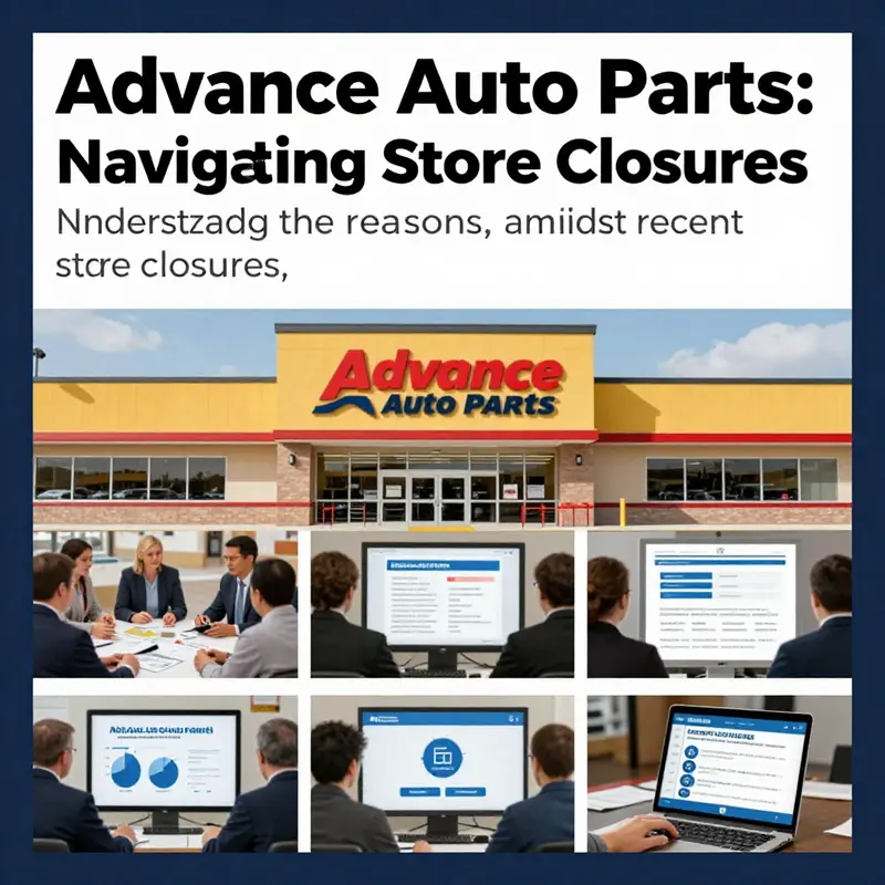 A visual overview reflecting the status of Advance Auto Parts, showcasing closures, financial data, and strategic planning.