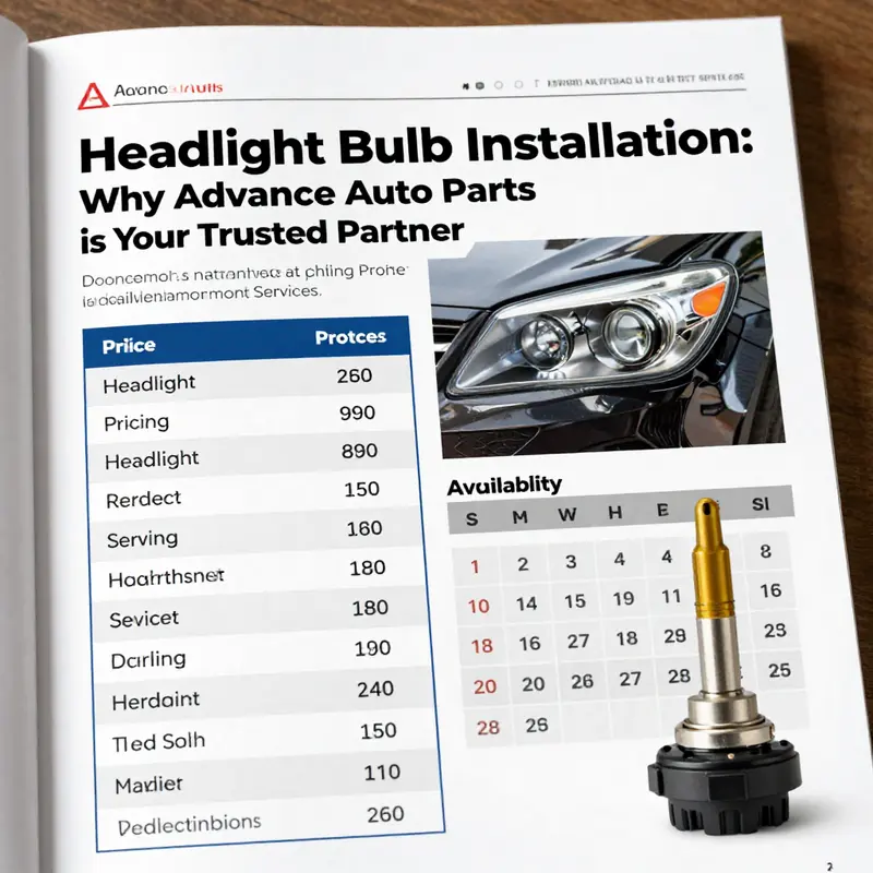 Advance Auto Parts provides a variety of headlight bulbs and installation services to meet customer needs.