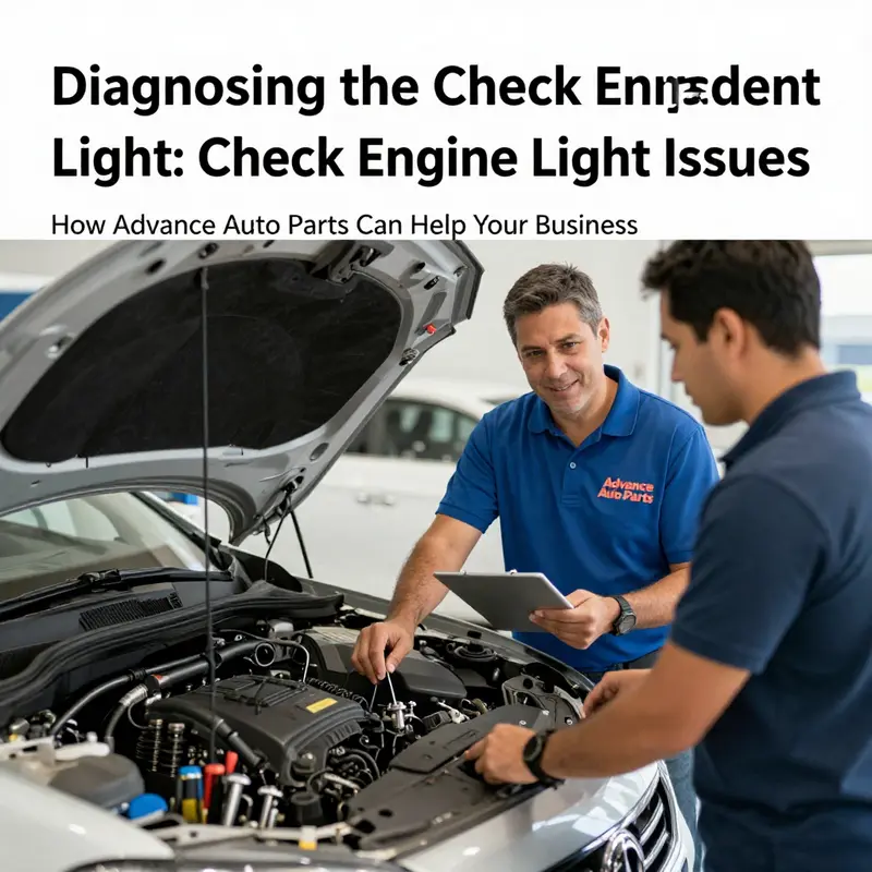 A technician demonstrating the free diagnostic service available at Advance Auto Parts.