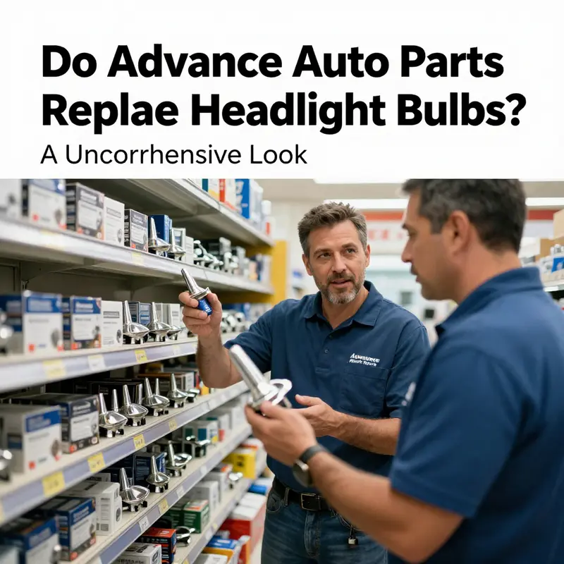 Inquire about headlight bulbs; Advance Auto Parts does not offer replacement services.