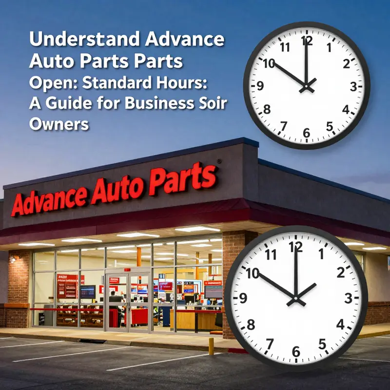 Standard operating hours of Advance Auto Parts, typically from 10 AM to 9 PM.