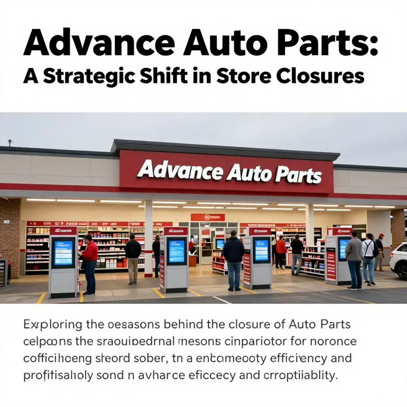 A vibrant image of an Advance Auto Parts store filled with customers, highlighting retail dynamics.