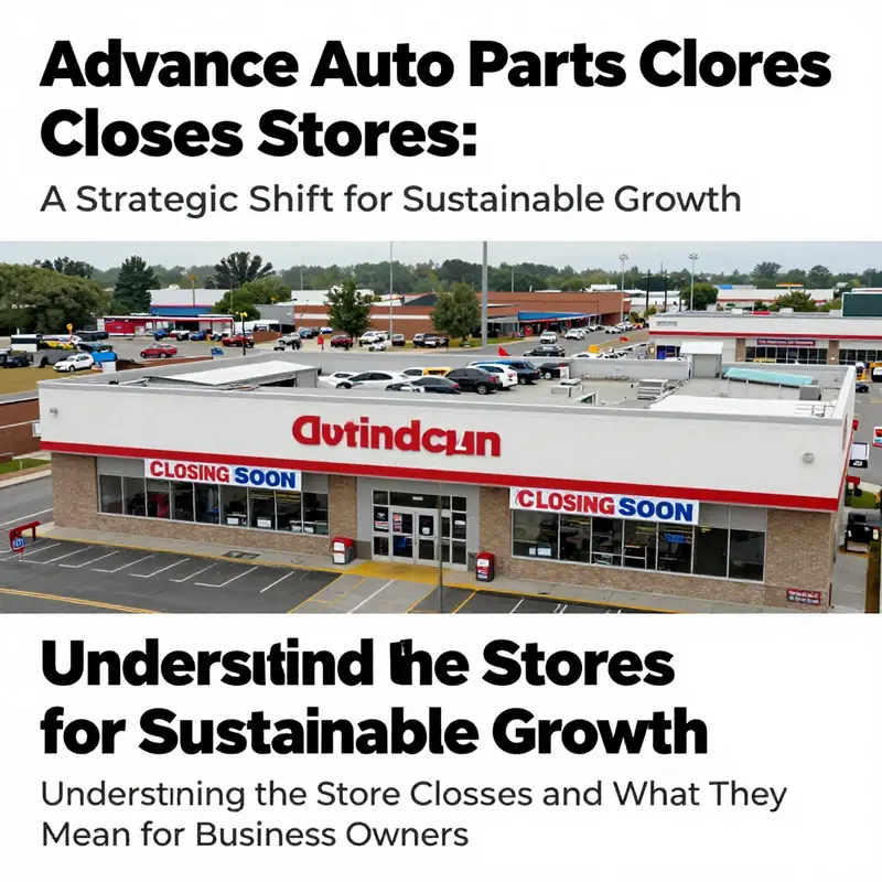 An image capturing the exterior of an Advance Auto Parts store displaying a 'Closing Soon' sign, illustrating the retail changes.