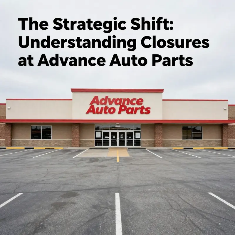 A deserted Advance Auto Parts location underscores the scale of recent store closures.