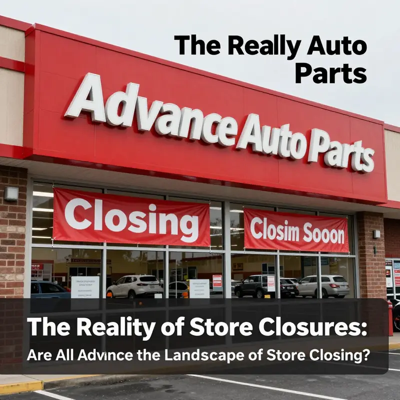 An Advance Auto Parts store with a closing banner, symbolizing recent changes in the retail landscape.