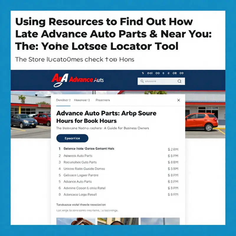 Standard operating hours of Advance Auto Parts, typically from 10 AM to 9 PM.