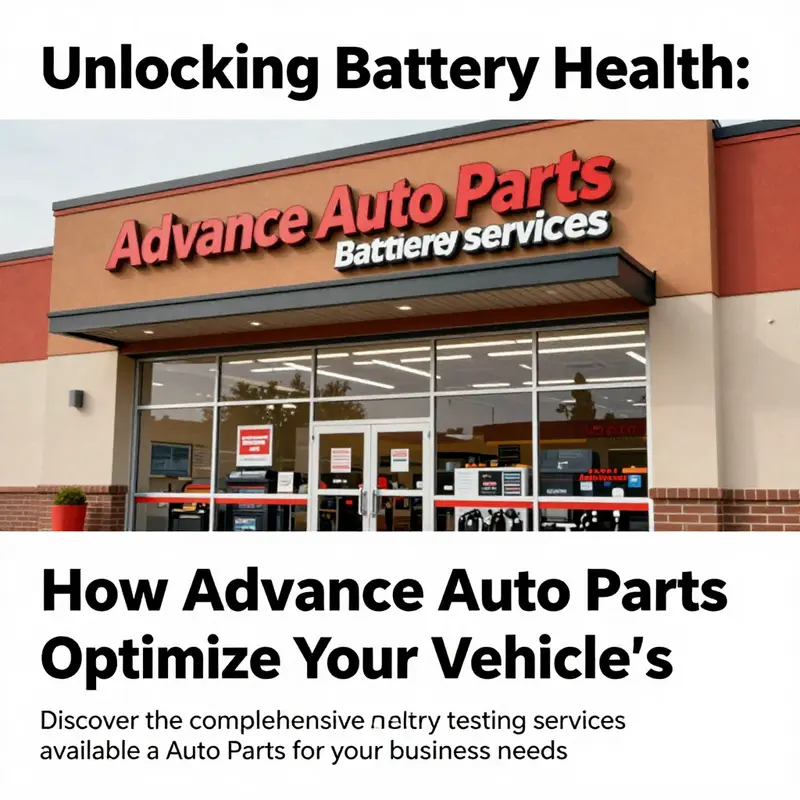 Exterior view of an Advance Auto Parts store featuring signage and services available.