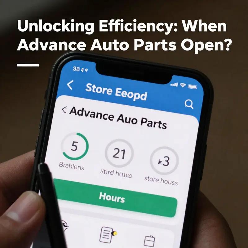 A representation of Advance Auto Parts’ general store hours.