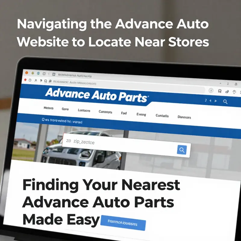 The Advance Auto Parts app providing a user-friendly interface for locating nearby stores.
