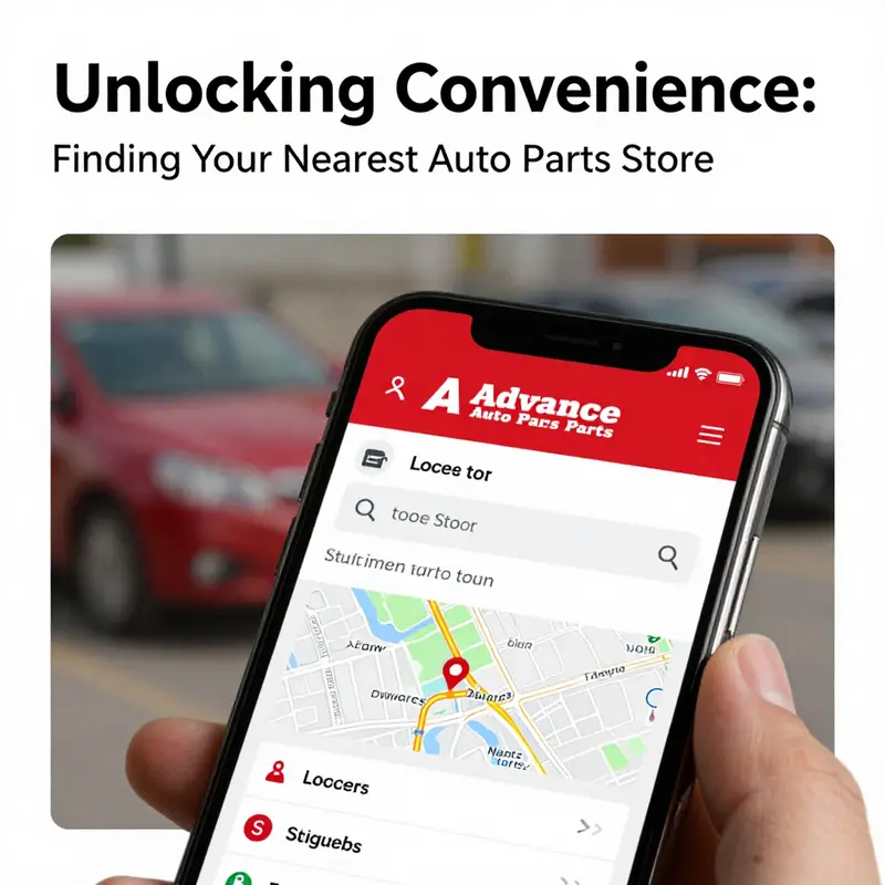 Utilizing the Advance Auto Parts app for an efficient store locator experience.