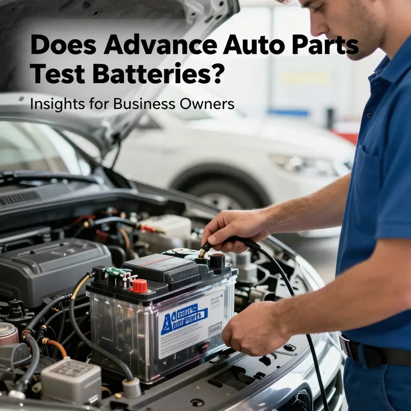 An employee conducting battery testing at Advance Auto Parts, ensuring quality service for customers.