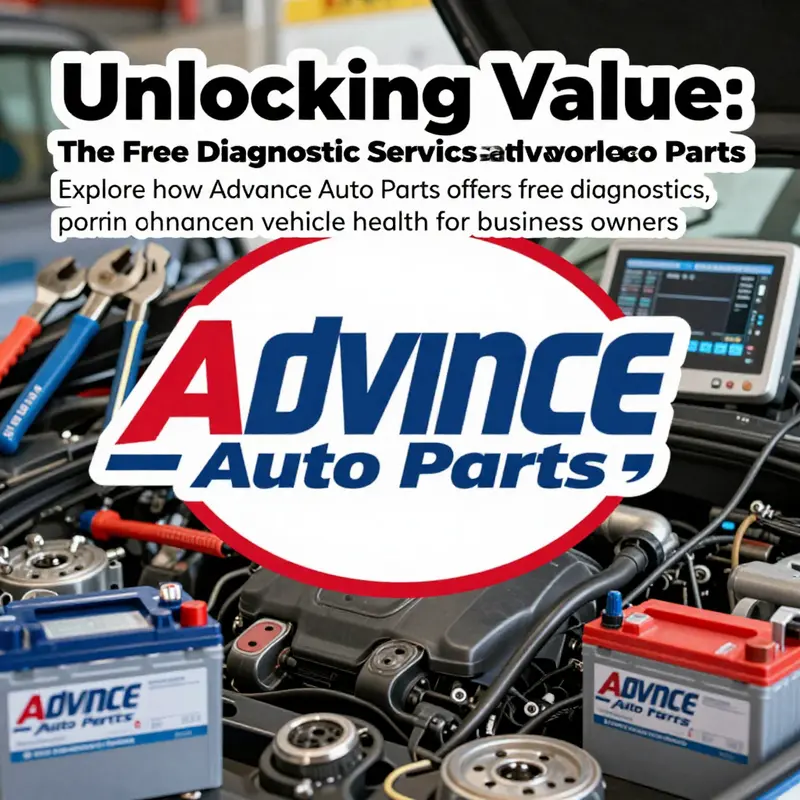 A vibrant illustration symbolizing Advance Auto Parts services, focused on diagnostics and vehicle care.