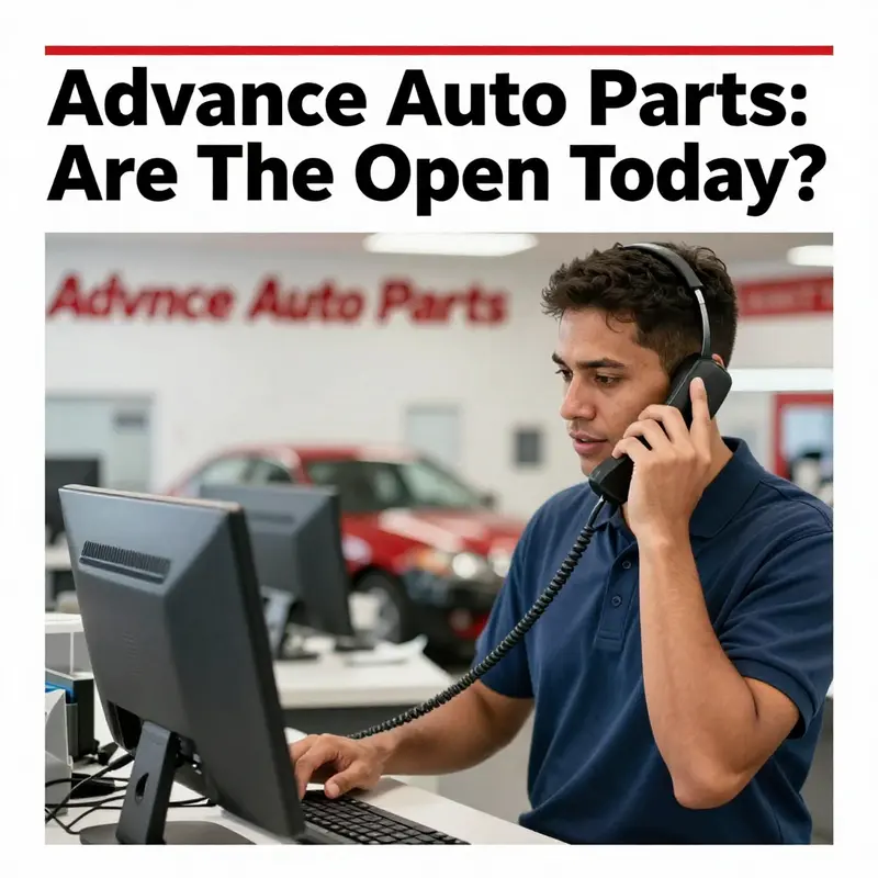 Advance Auto Parts store front displaying operational hours.
