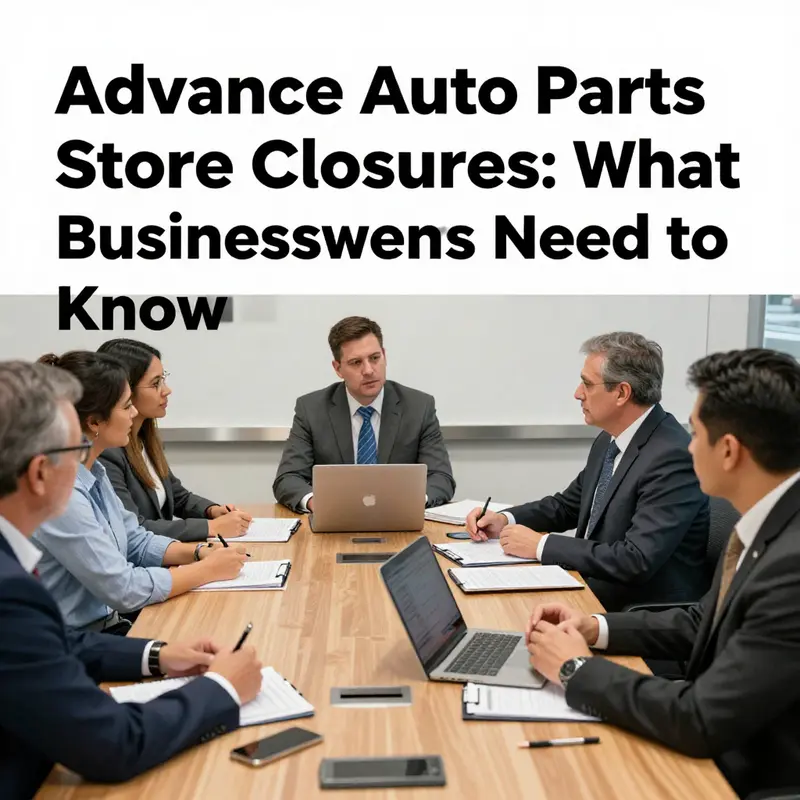 A meeting of leadership at Advance Auto Parts discussing strategies related to upcoming store closures.