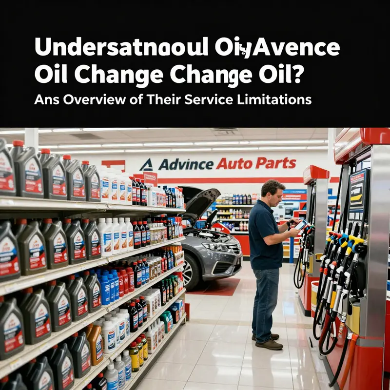 An overview of Advance Auto Parts showcasing their extensive range of automotive products while highlighting service limitations.