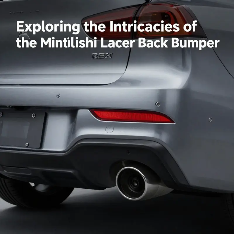 The rear view of a Mitsubishi Lancer back bumper highlighting advanced technology features.