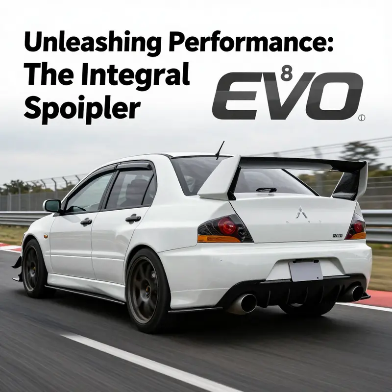 The EVO 8 demonstrating enhanced aerodynamic performance with its rear spoiler.