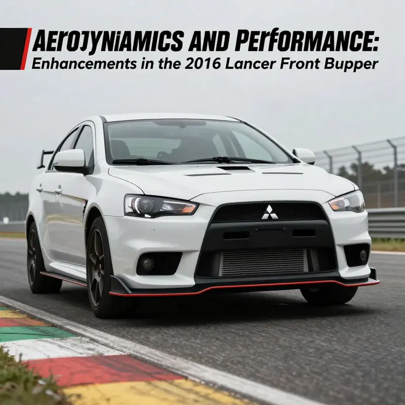 Various materials used in the construction of 2016 Mitsubishi Lancer front bumpers.