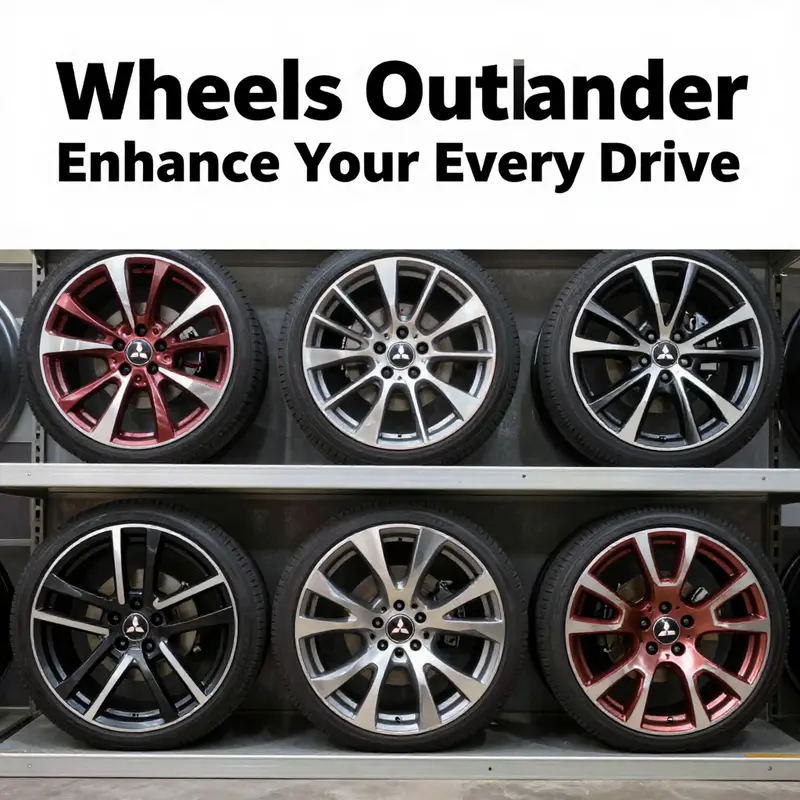 Various Mitsubishi Outlander wheels highlighting different sizes and compatibility options.