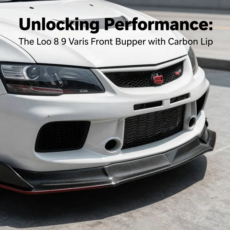 The Evo 8 with Varis front bumper and carbon lip in action, highlighting its aerodynamic advantages.