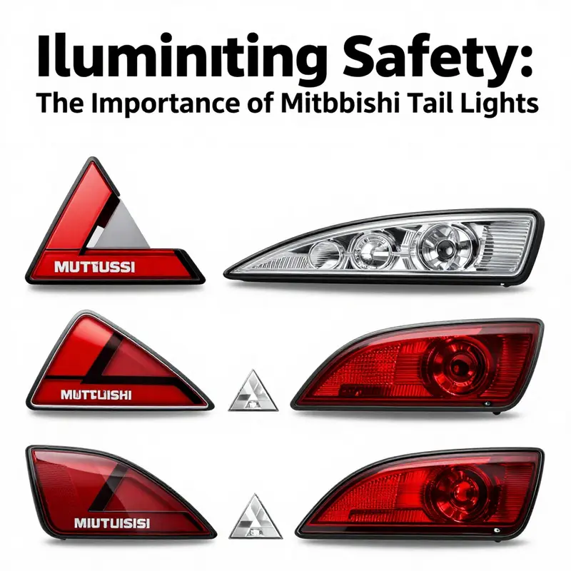 Brightly illuminated Mitsubishi tail lights showcasing essential safety features.