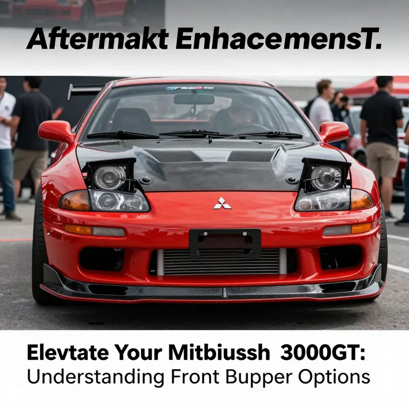 OEM front bumper for the 1998 Mitsubishi 3000GT, highlighting its factory-quality design.