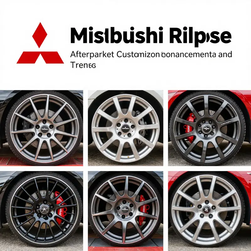 An overview of Mitsubishi Eclipse rims showcasing different specifications, such as sizes and bolt patterns.