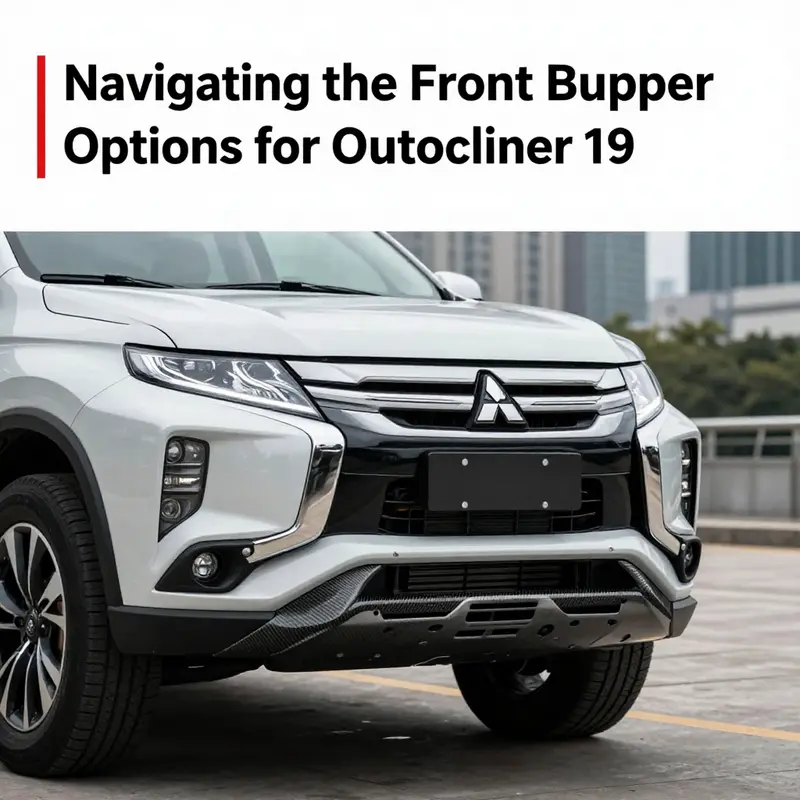 Factory original front bumper on a Mitsubishi Outlander 19, highlighting quality and design.