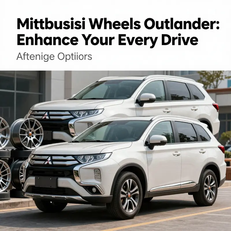 Various Mitsubishi Outlander wheels highlighting different sizes and compatibility options.