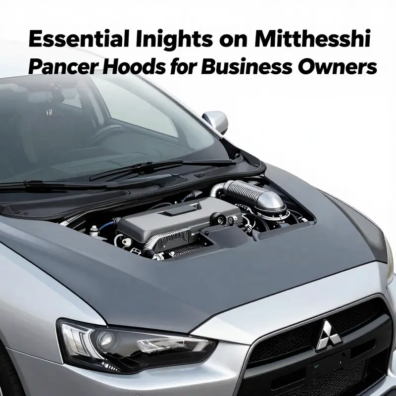 A visual representation of various hood types available for the Mitsubishi Lancer.