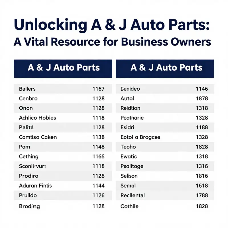 An overview of A & J AUTO PARTS, INC., highlighting its location and operations.