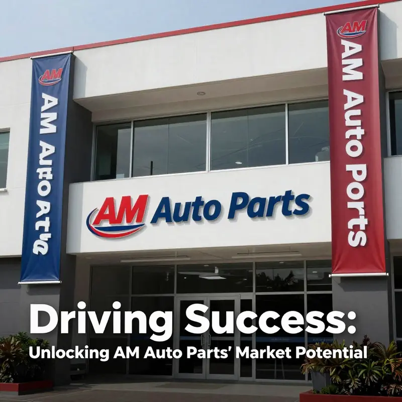 AM Auto Parts headquarters showcases a strong corporate identity in the automotive market.