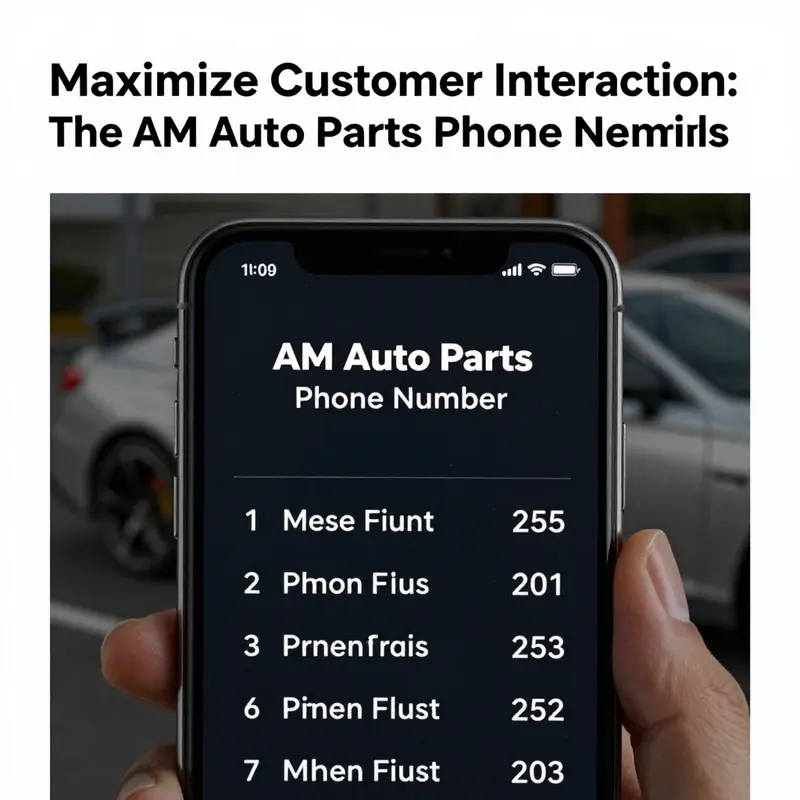 The essential contact information for AM Auto Parts, central to customer communication.