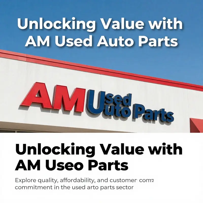 A bright and inviting view of the AM Used Auto Parts building exterior.