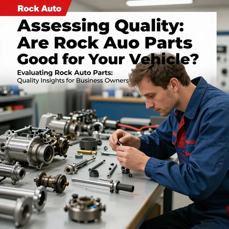 Mechanic evaluating the quality of Rock Auto parts in comparison to OEM components.