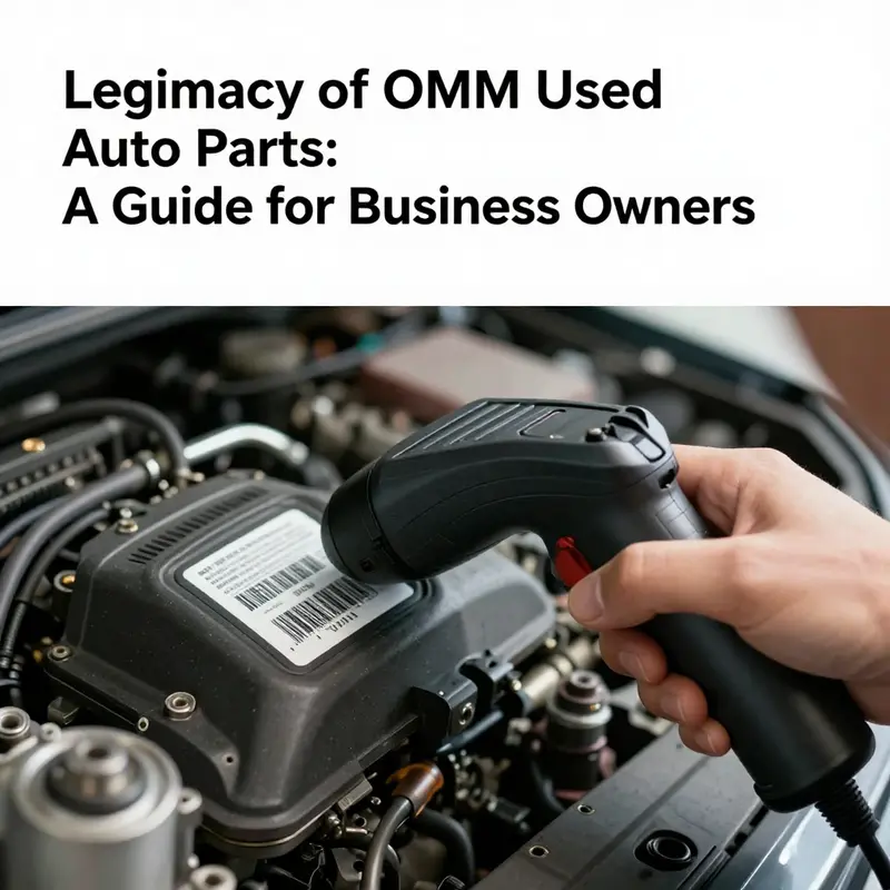 A mechanic assessing the quality of used OEM parts, emphasizing the need for careful inspection.