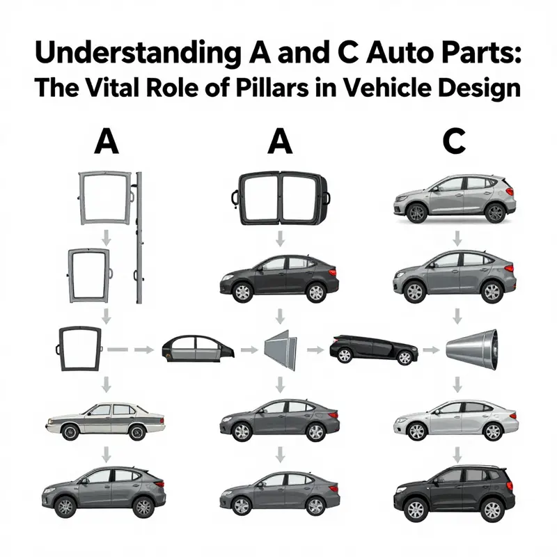 The A and C pillars of a vehicle, illustrated to demonstrate their importance in maintaining vehicle structure and safety.