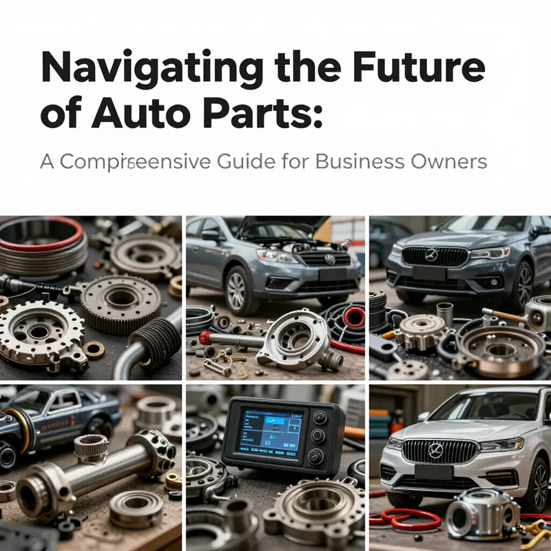 A composite image showing new and used auto parts with an emphasis on technology and innovation in the automotive sector.