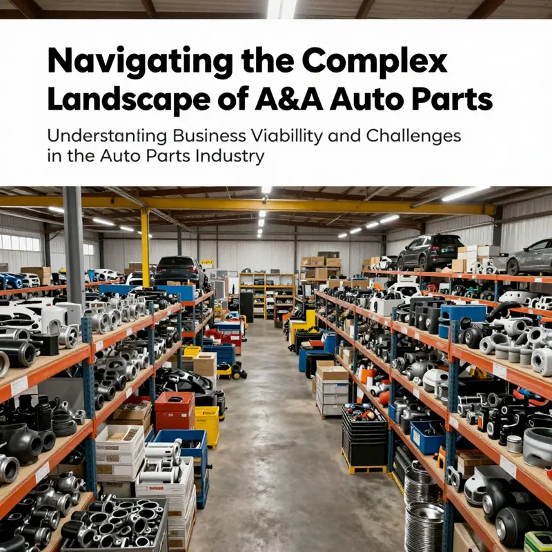 Panoramic image of a large auto parts warehouse filled with various components.