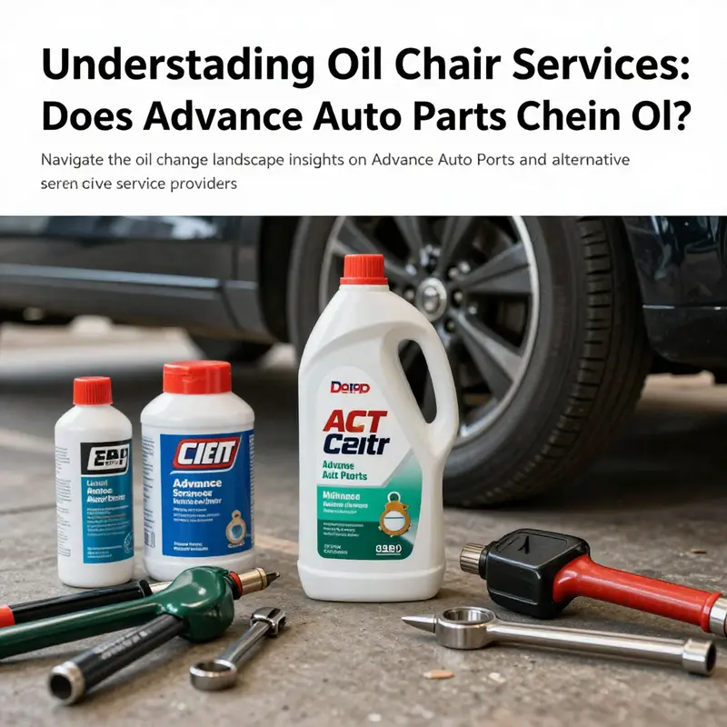 A collection of automotive maintenance products and tools laid out on a workbench.