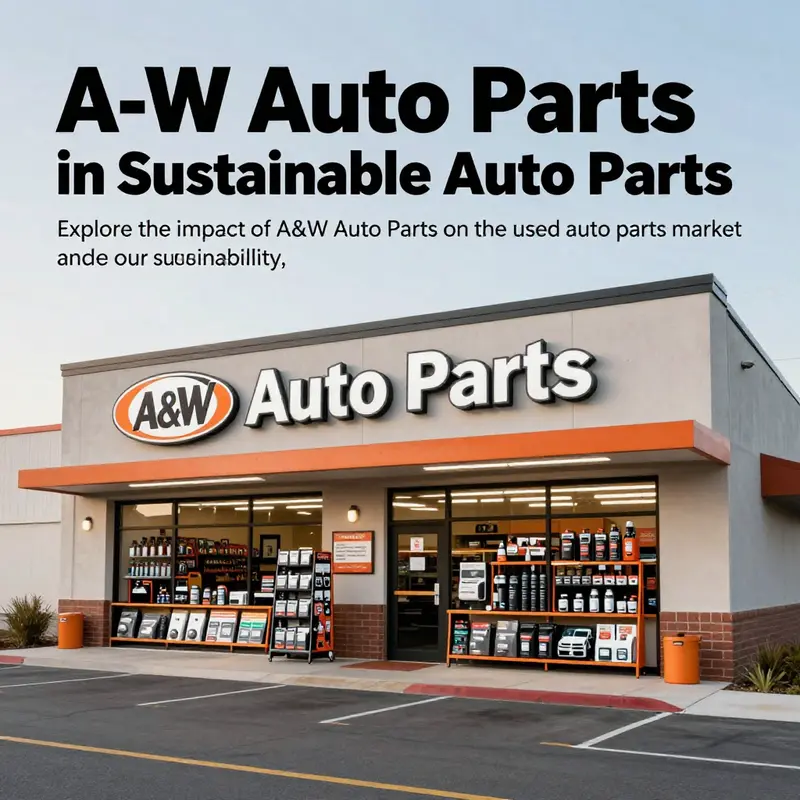 A photo of the A&W Auto Parts storefront showcasing a variety of auto parts in a well-organized manner.