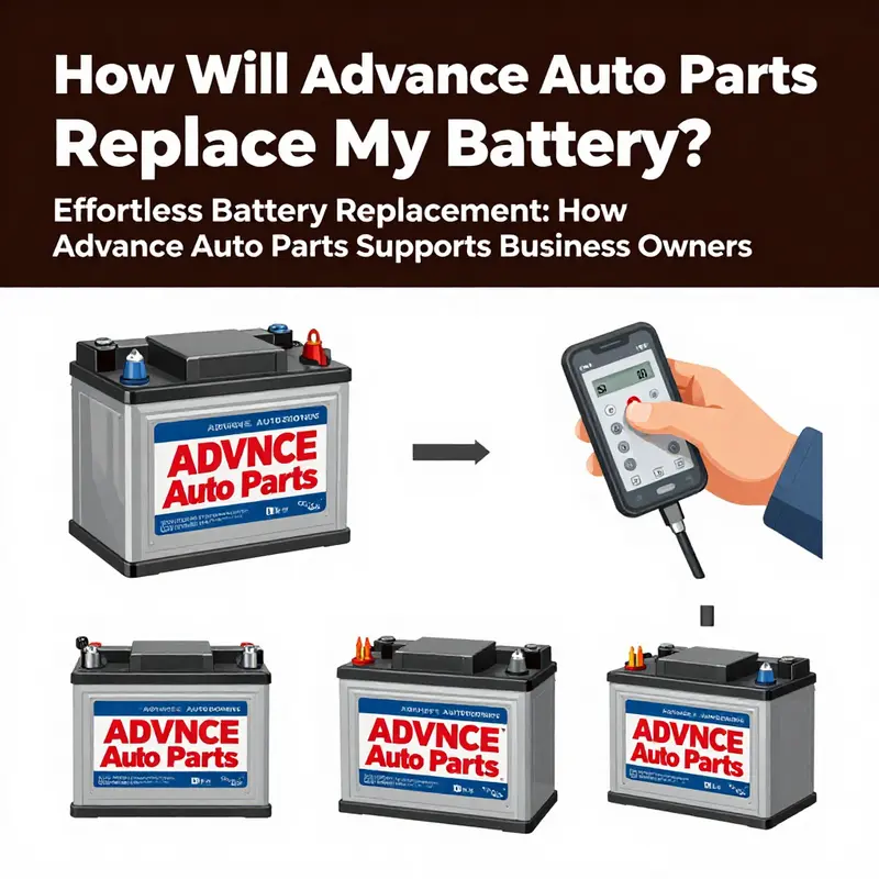 A mechanic conducting a battery test for a customer, showcasing the service offered by Advance Auto Parts.
