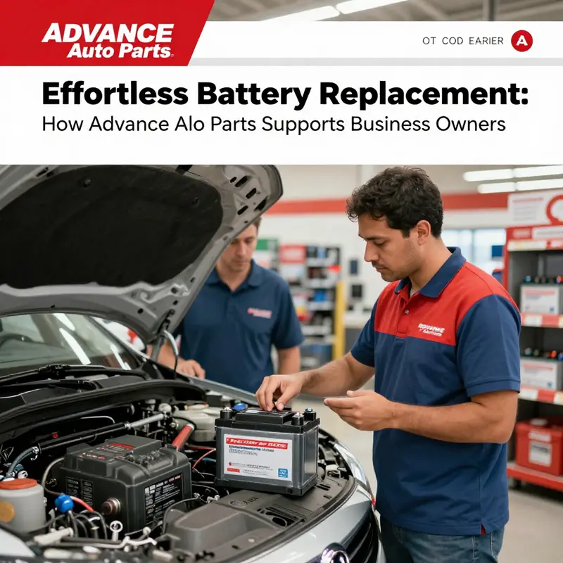 A mechanic conducting a battery test for a customer, showcasing the service offered by Advance Auto Parts.