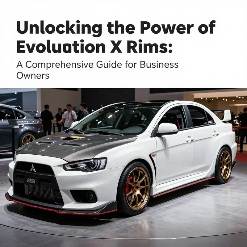 An overview of the OEM Enkei wheels standard for Mitsubishi Lancer Evolution X showcasing intricate design elements.