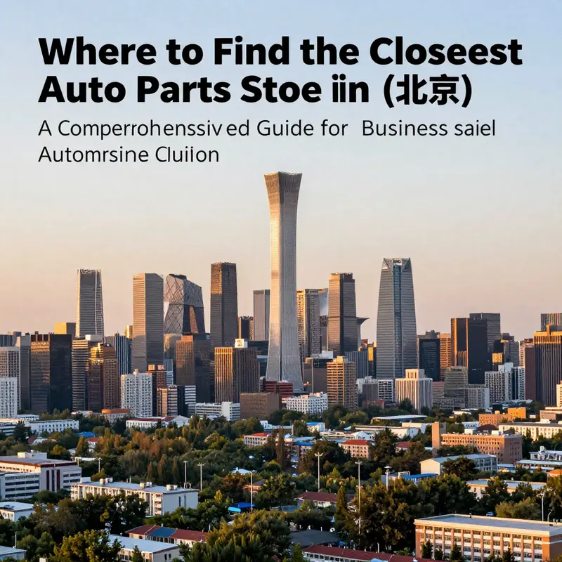 The skyline of Beijing, symbolizing the accessibility of various auto parts markets.