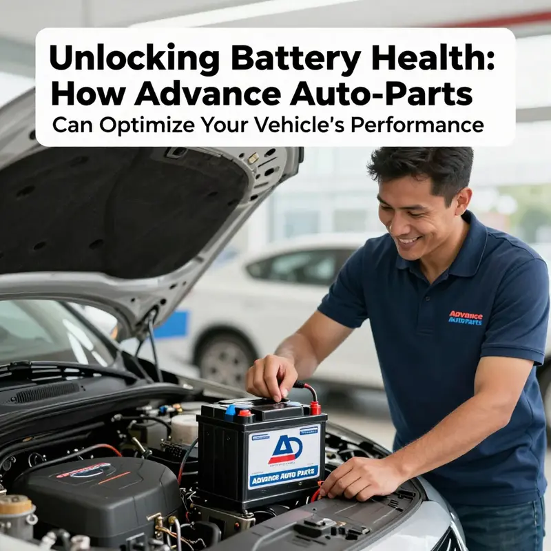 A technician performing a battery test at Advance Auto Parts.