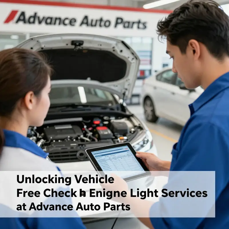 An Advance Auto Parts technician utilizing an OBD-II scanner for diagnostic trouble codes.